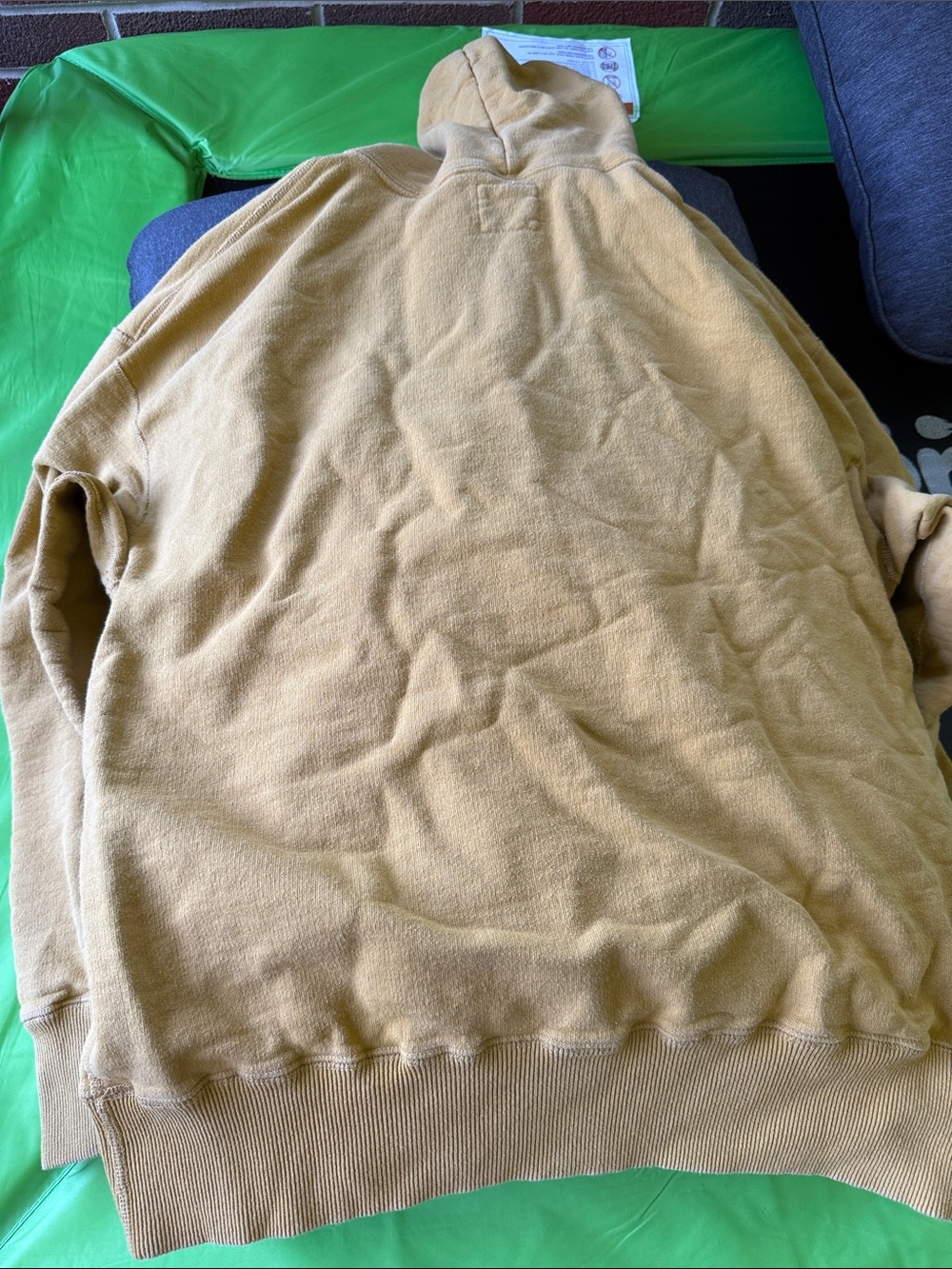Todd SnyderMedium Madison Park Mustard Yellow Hoodie - Picture 3 of 3